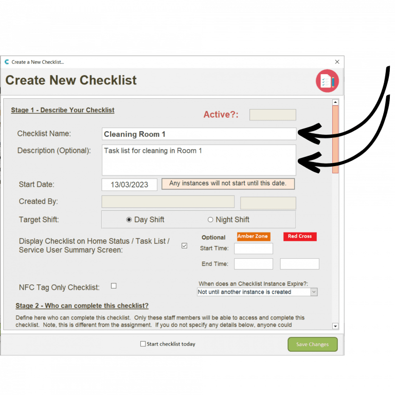 How to Create a Checklist – Care Control Learning Hub