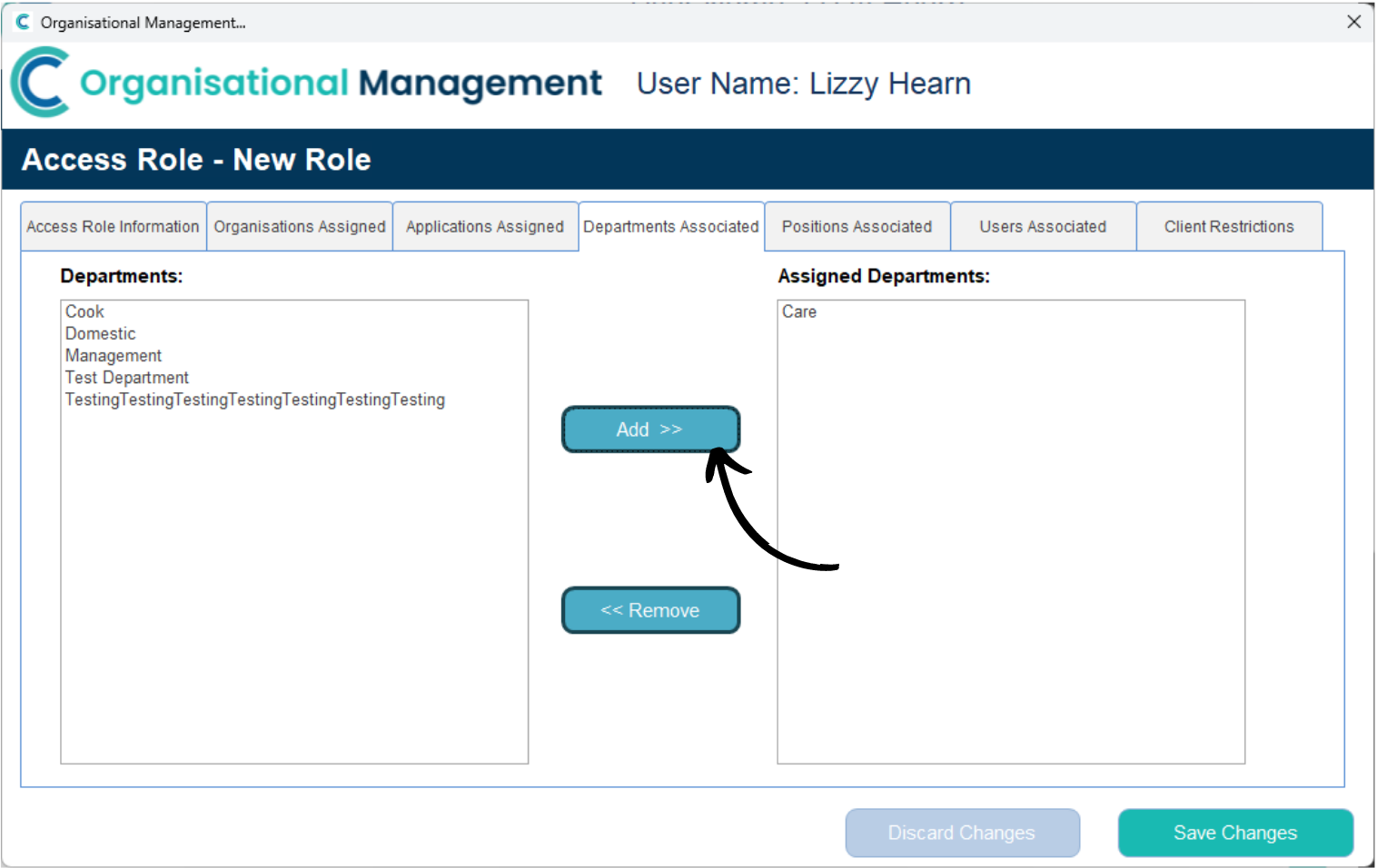 OM – Manage Access Roles – Care Control Learning Hub