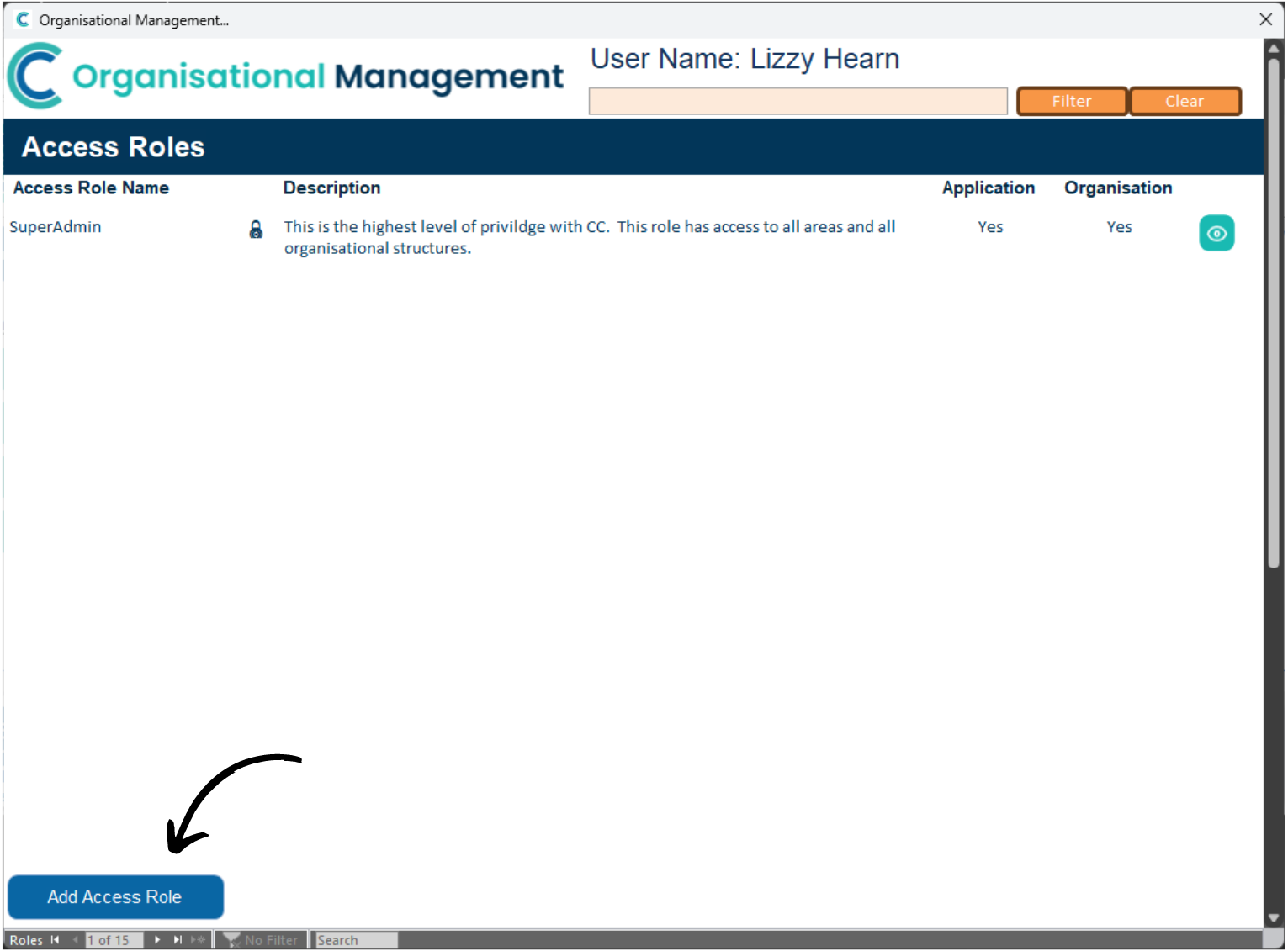 OM – Manage Access Roles – Care Control Learning Hub