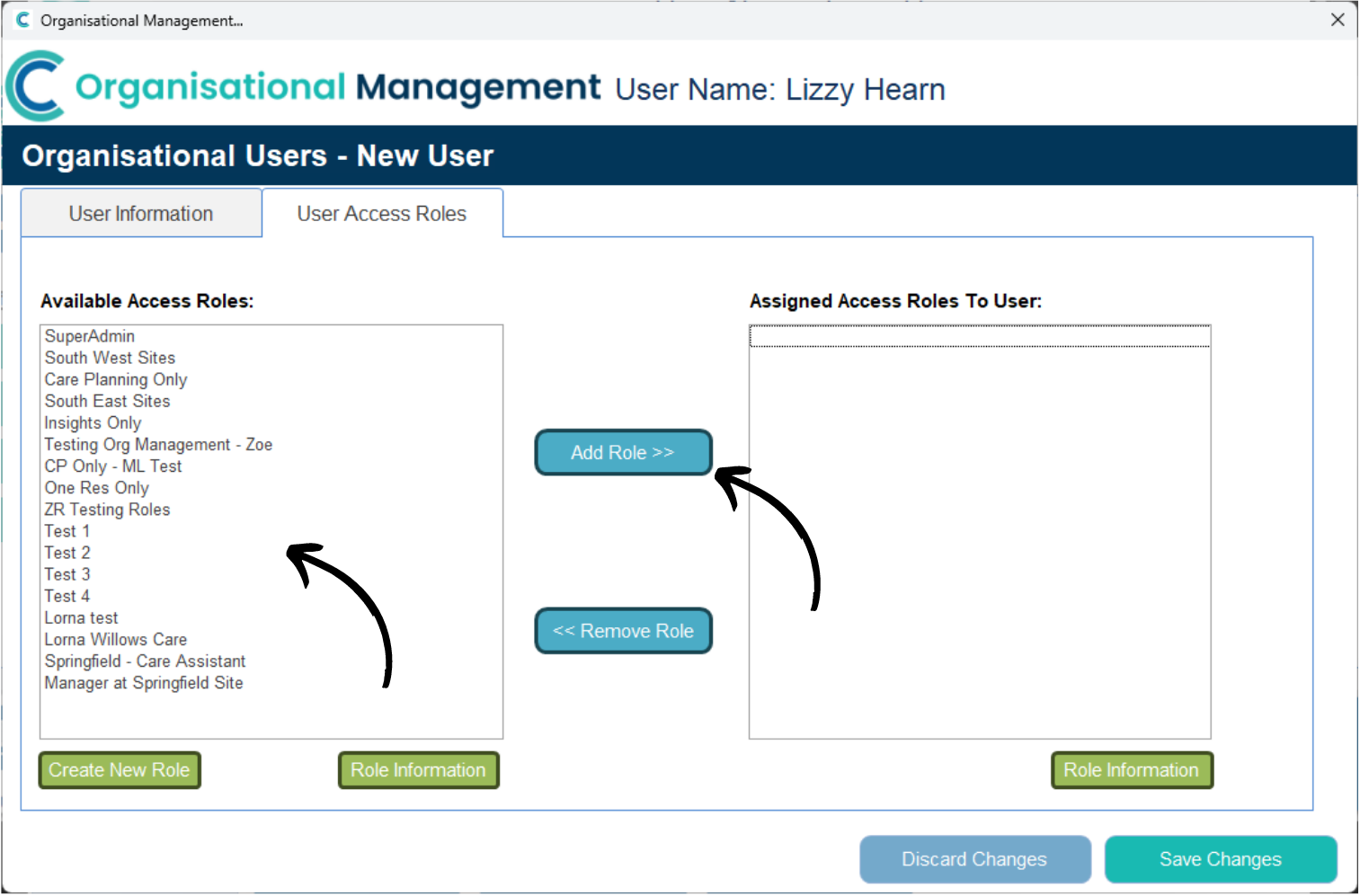 OM – Manage Users – Care Control Learning Hub