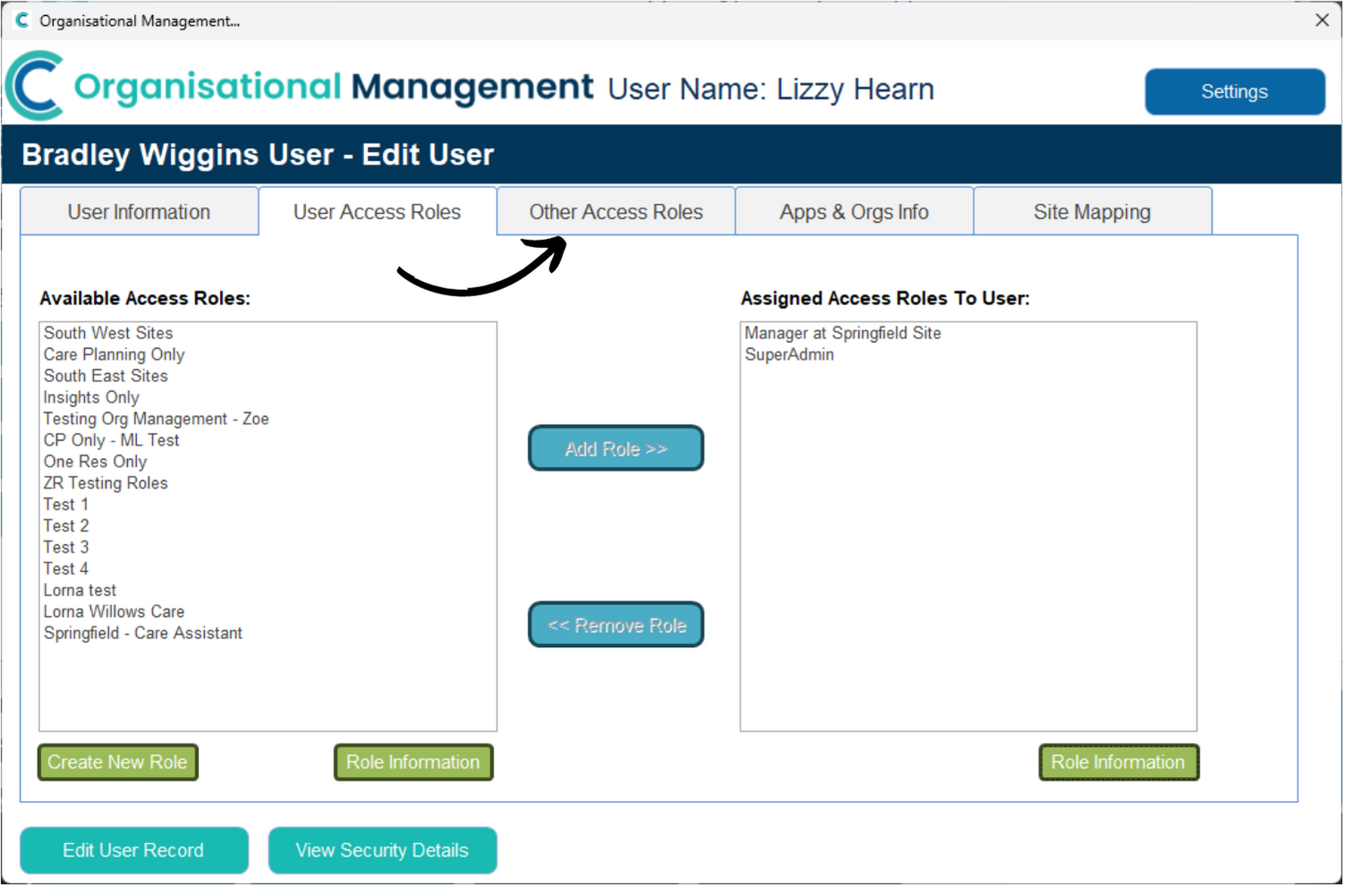 OM – Manage Users – Care Control Learning Hub