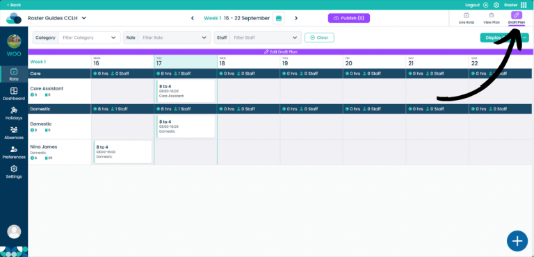 Create Shift Templates in Cloud Roster – Care Control Learning Hub