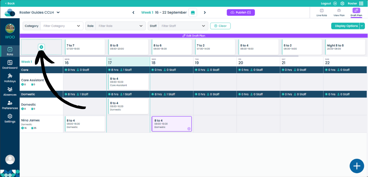 Create Shift Templates in Cloud Roster – Care Control Learning Hub